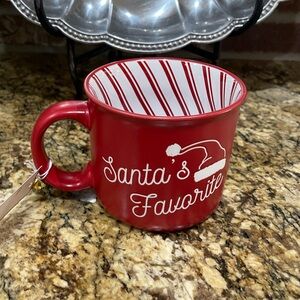 Peppermint & Pine oversize Santa’s Favorite red and white coffee mug - Brand new